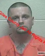 Booking photo of Bradley Dean Woodard, Giles County, Feb 9, 2019