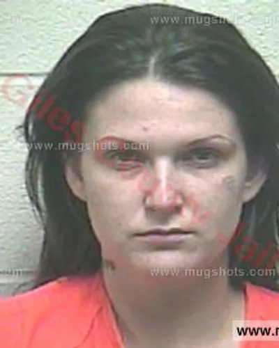 Booking photo of Crystal Davis, Giles County, May 1, 2018