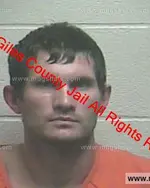 Booking photo of Jarred Dewayne Casteel, Giles County, Dec 27, 2019