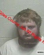 Booking photo of Sean Matthew Young, Giles County, Jan 18, 2020