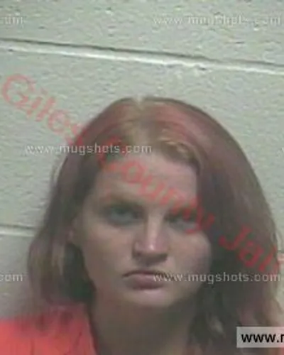Booking photo of Ashlee King, Giles County, Sep 9, 2016