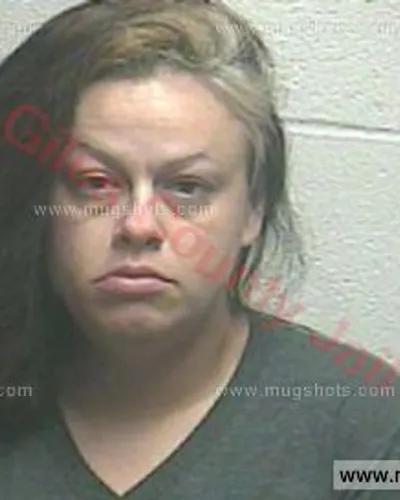 Booking photo of Kandice Lane Sims, Giles County, Aug 13, 2016