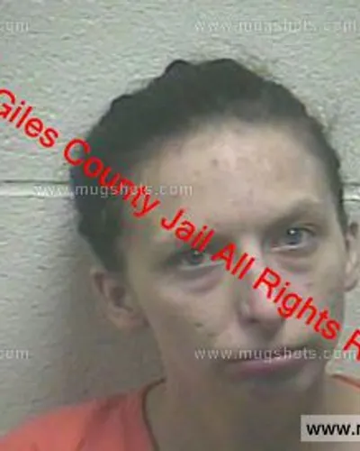 Booking photo of Stephanie Hall, Giles County, Jan 4, 2019