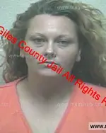 Booking photo of Amanda Page Harris, Giles County, Oct 6, 2019