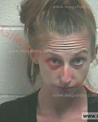 Booking photo of Brittany Lutz, Giles County, Oct 14, 2017