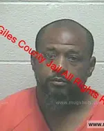 Booking photo of Terence Lamar Crimes, Giles County, Oct 20, 2019