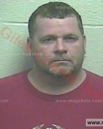 Booking photo of Forrest Alex May Jr., Giles County, Oct 16, 2015