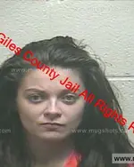 Booking photo of Mary Makayla Tillman, Giles County, Dec 26, 2019