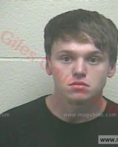 Booking photo of Nathan Patrick Sutton, Giles County, Jan 10, 2017