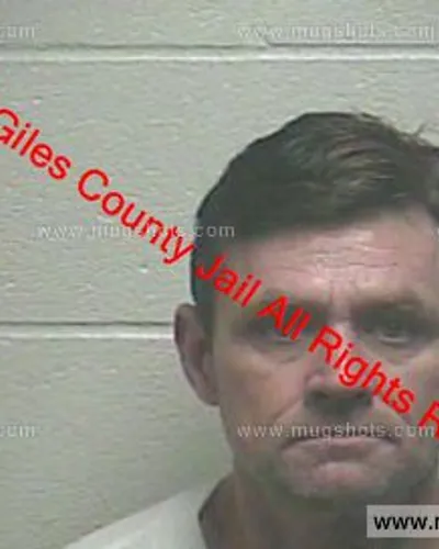 Booking photo of Russell Sinyard, Giles County, Dec 21, 2019