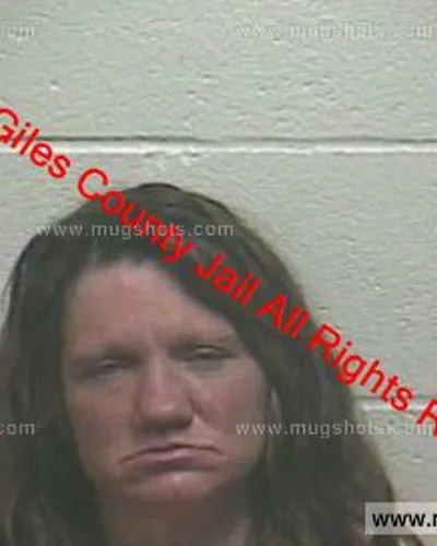 Booking photo of Christine Christian, Giles County, Feb 15, 2020