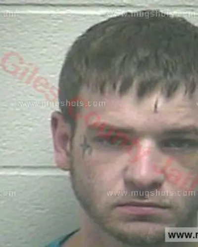 Booking photo of Matthew Douglas Nattress, Giles County, Apr 5, 2018