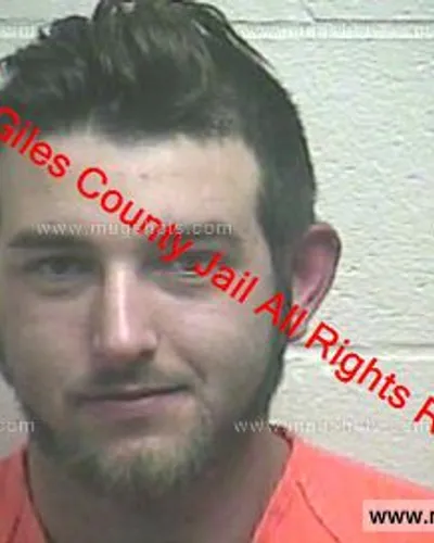 Booking photo of Evan Lynn Harden, Giles County, Feb 14, 2019