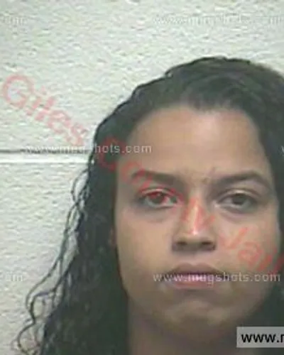 Booking photo of Michaela Lynn Gardner, Giles County, Oct 29, 2017