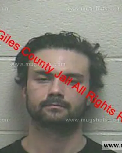 Booking photo of Justin Wade Hatfield, Giles County, Oct 16, 2019