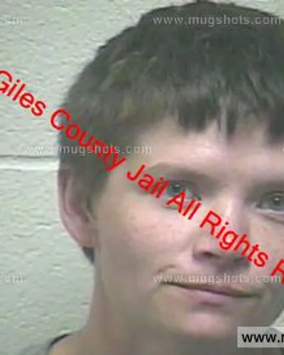 Booking photo of Christina Sue Burns, Giles County, Dec 25, 2018