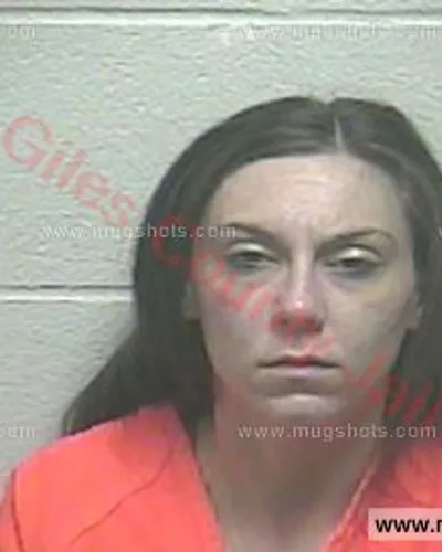 Booking photo of Courtney Nicole Burchell, Giles County, May 12, 2018