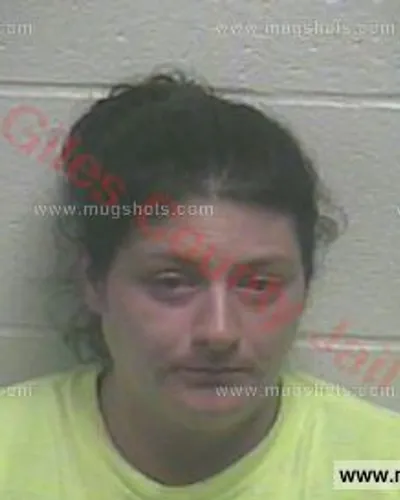 Booking photo of Cristie Isbell, Giles County, Oct 6, 2015