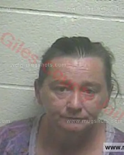 Booking photo of Sharon June Norwood, Giles County, Aug 30, 2016