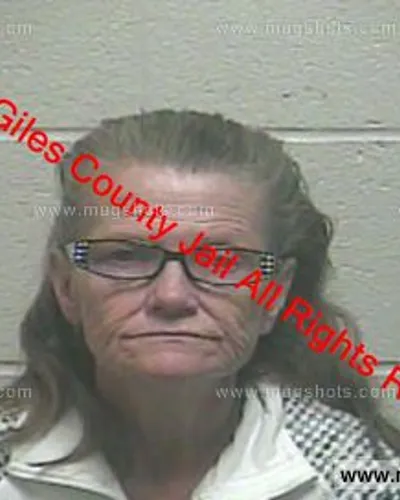 Booking photo of Sherry O'Malley, Giles County, Dec 26, 2019
