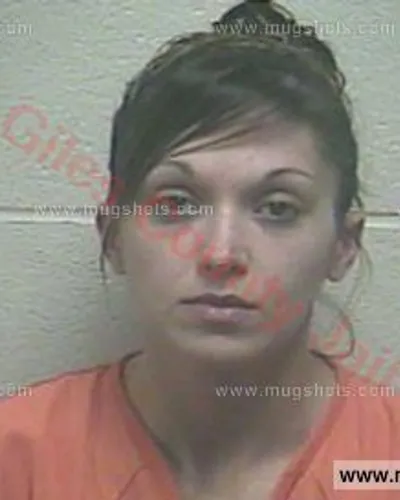 Booking photo of Candace Renee Jones, Giles County, Jan 4, 2017