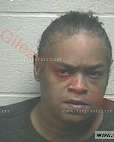 Booking photo of Andrea Sims, Giles County, May 13, 2018