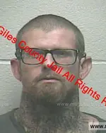 Booking photo of Matthew Lee Bowers, Giles County, Oct 3, 2019