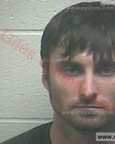 Booking photo of Jonathon Jewell, Giles County, Mar 22, 2018