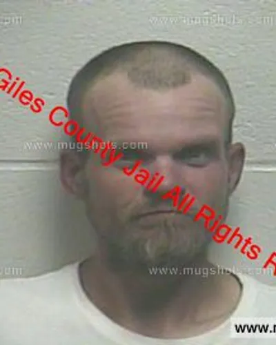 Booking photo of Geoffery Goshert, Giles County, May 19, 2020