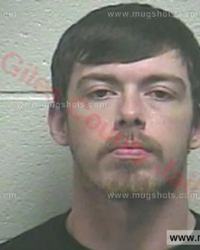 Booking photo of Brandon Thomas Jett, Giles County, Feb 22, 2018