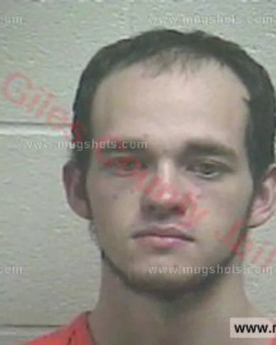 Booking photo of Caymen Slade Edwards, Giles County, Feb 17, 2017