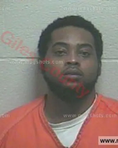 Booking photo of Brandon Mitchell, Giles County, Nov 6, 2017