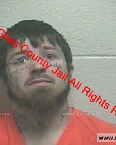 Booking photo of Justin Reynolds, Giles County, Jan 24, 2020