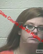 Booking photo of Ashley Leanne Prosser, Giles County, Dec 25, 2018