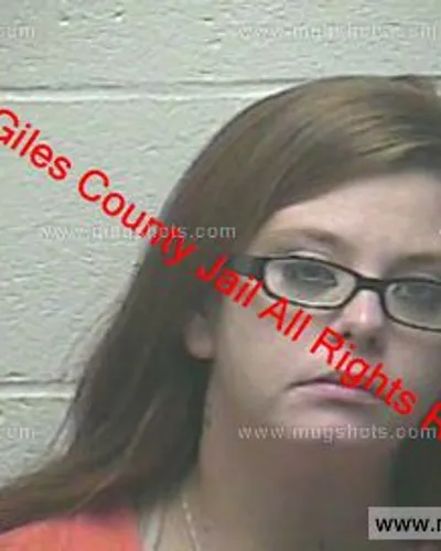 Booking photo of Ashley Leanne Prosser, Giles County, Dec 25, 2018