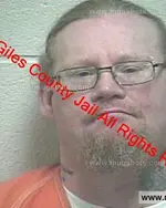 Booking photo of Christopher E. James Root, Giles County, May 7, 2019