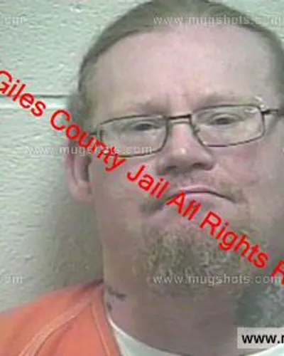 Booking photo of Christopher E. James Root, Giles County, May 7, 2019