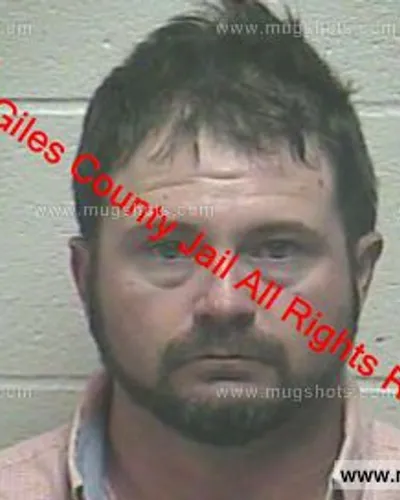 Booking photo of Christopher Wilburn, Giles County, Sep 27, 2019