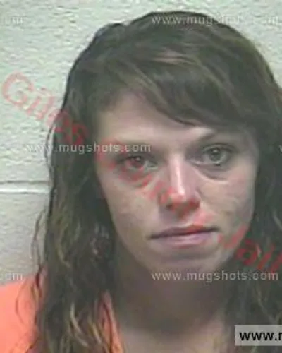 Booking photo of Heather Lyell, Giles County, Apr 7, 2018