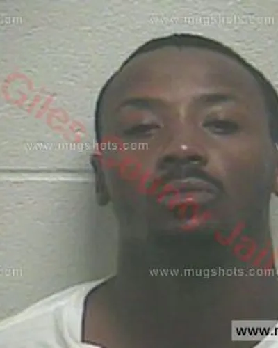 Booking photo of Justin Ramario Nelson, Giles County, Apr 20, 2017