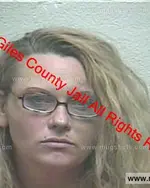 Booking photo of Amanda Page Harris, Giles County, Jan 19, 2019