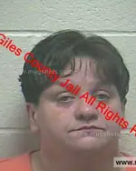 Booking photo of Cheryl Darlene Radtke, Giles County, Dec 25, 2018
