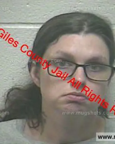 Booking photo of Brittney Carwile, Giles County, May 30, 2019