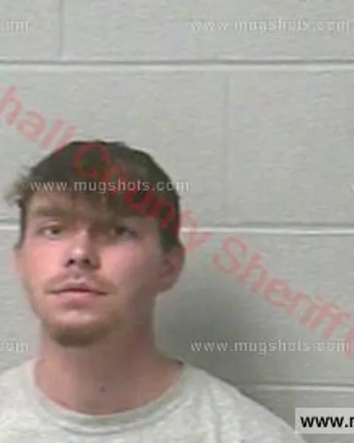 Booking photo of Justin Randall Lee Barron, Marshall County, Jan 18, 2018