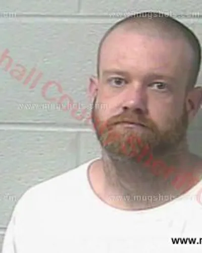 Booking photo of Nathan Maddox, Marshall County, Feb 15, 2016